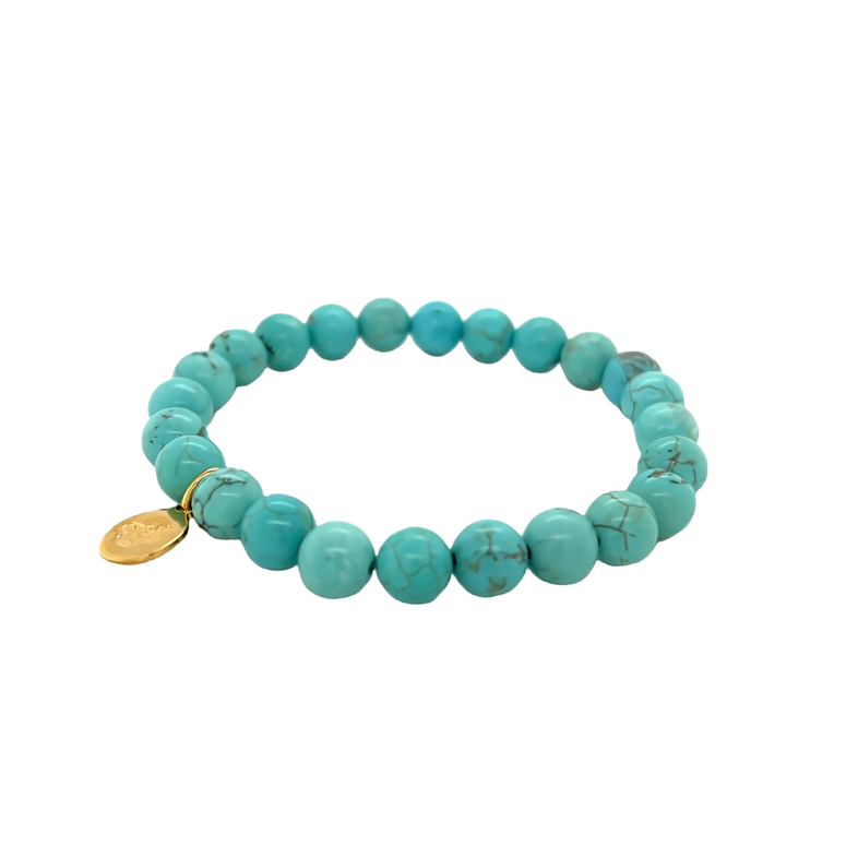 8mm blue Howlite bead bracelet for charities Frederick Health  Blessings in a Backpack and Mental Health Association